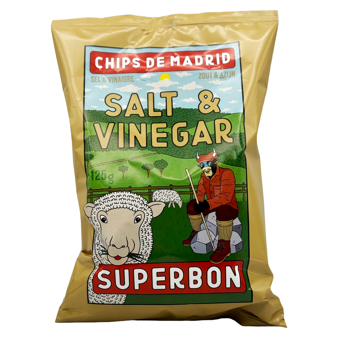 SUPERBON Chips de Madrid 'Salt & Vinegar' Crisps (125g) Bag VGN/GF Image