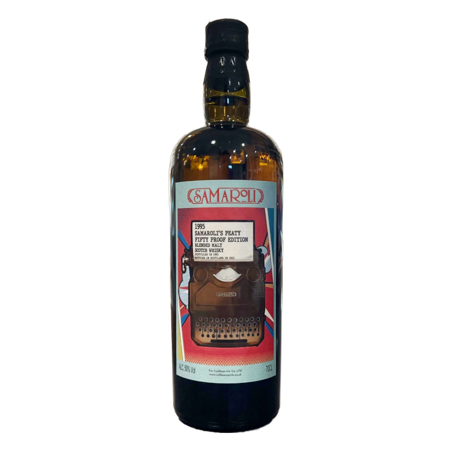 SAMAROLI 1995 Peaty Fifty Proof Blended Scotch Whisky Bottle (70cl) 50%abv Image
