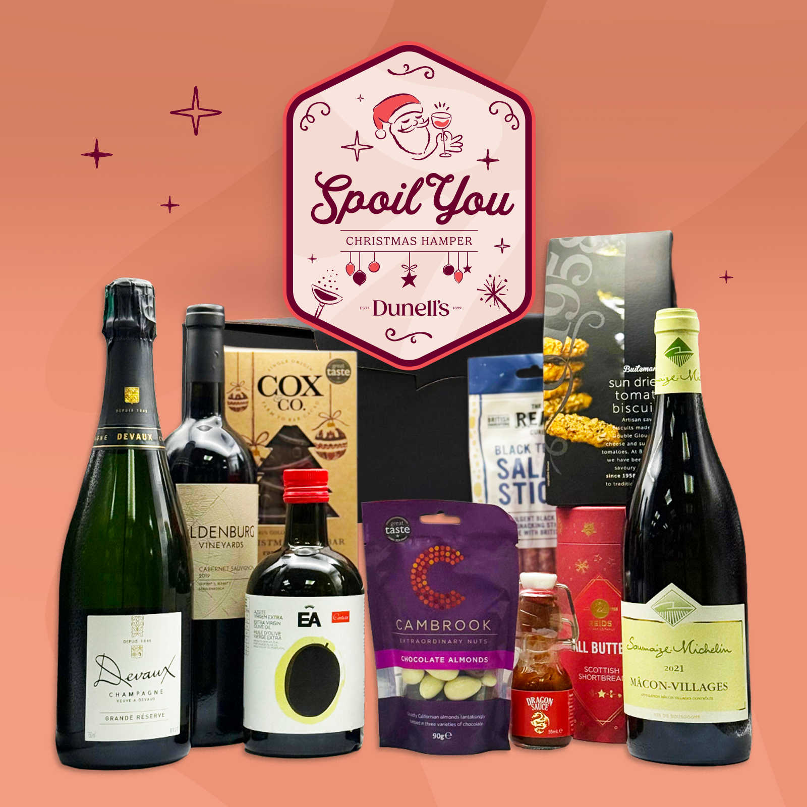 2025 CHRISTMAS 'Spoil You' FOOD & WINE Gift Hamper Selection Each Image