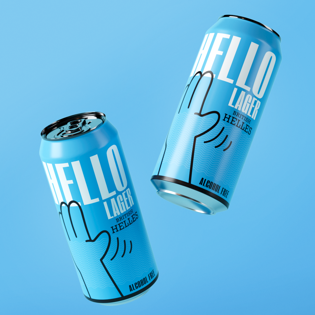 HELLO LAGER Alcohol-Free British Helles CAN (440ml) 0.5%abv GF/VGN Image