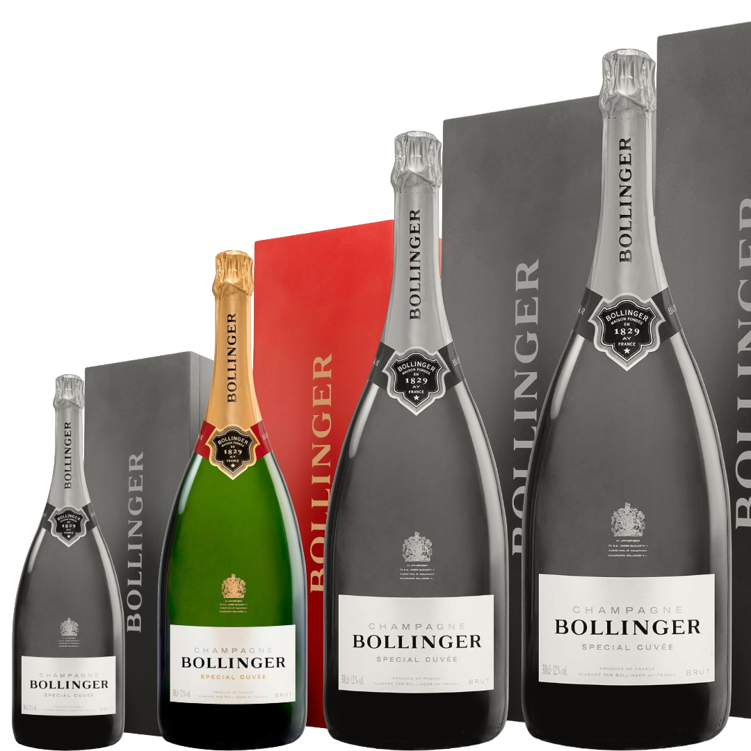 BOLLINGER Brut 'Special Cuvee' NV (900cl) Salmanazar in Red Wood Presentation Box Image