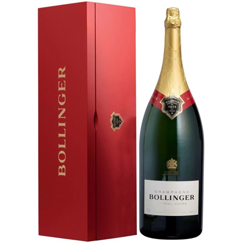 BOLLINGER Brut 'Special Cuvee' NV (1200cl) Balthazar in Red Wood Presentation Box Image