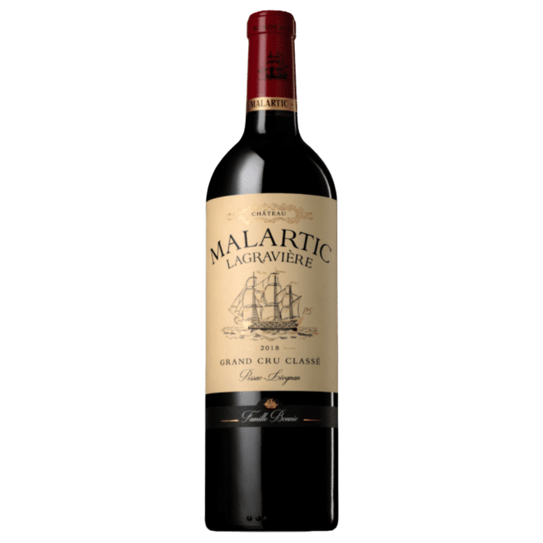 CHATEAU MALARTIC-LAGRAVIERE Rouge, Grand Cru Classe de Graves 2018 Bottle Image