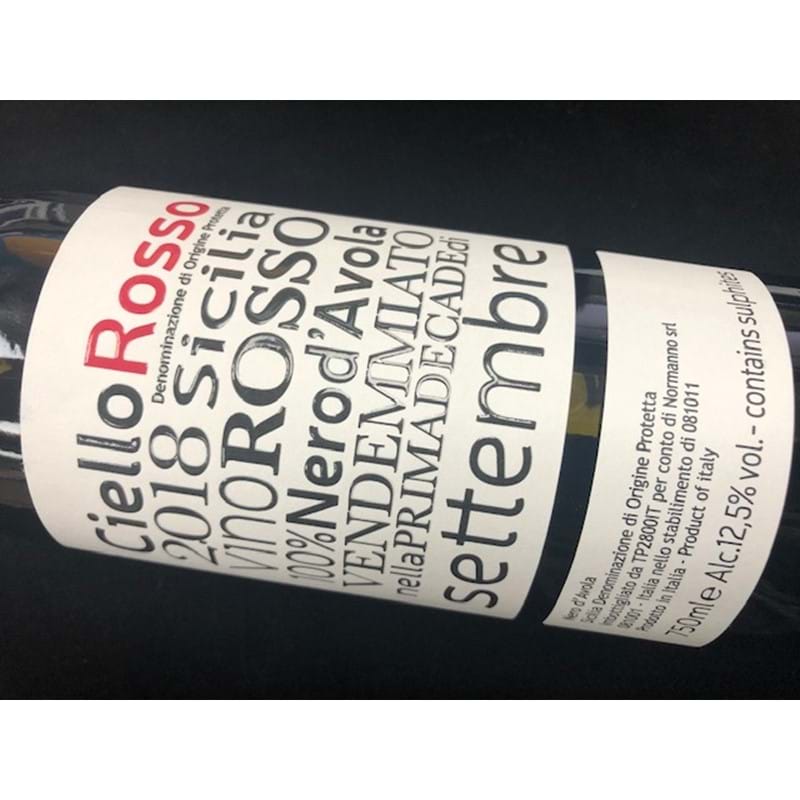 CIELLO Rosso, Nero d'Avola - Sicily 2019 Bottle/st ORG/NAT Image