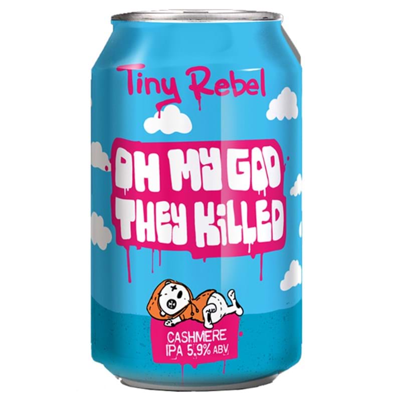 TINY REBEL OMG They Killed Cashmere IPA 5.9%abv CAN (330ml) BBE01/22 (rtc) Image
