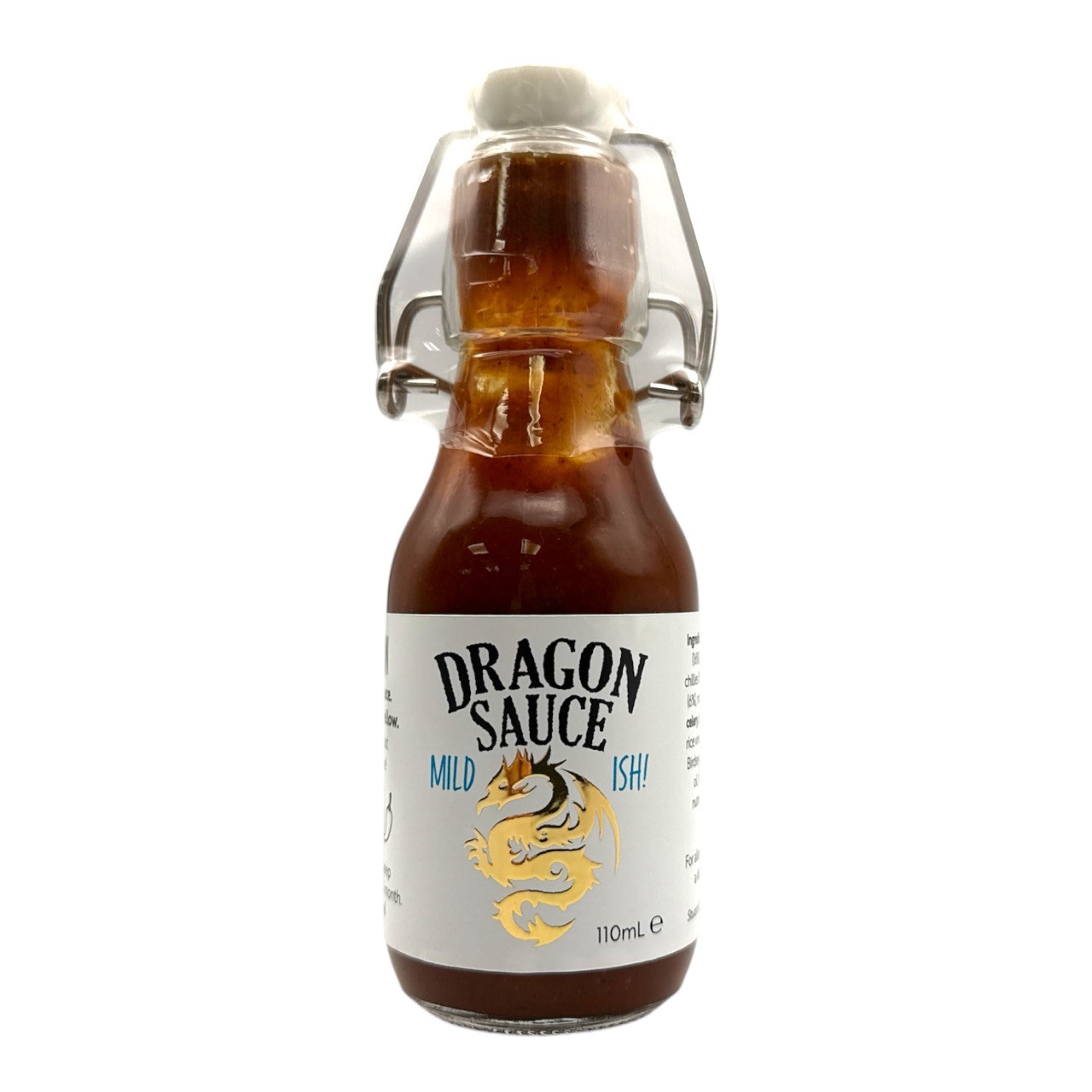 DRAGON SAUCE White Dragon Mild(ish!) Sauce. Sweet, Smoky & Mellow 110ml Bottle (Made in Jersey) Image