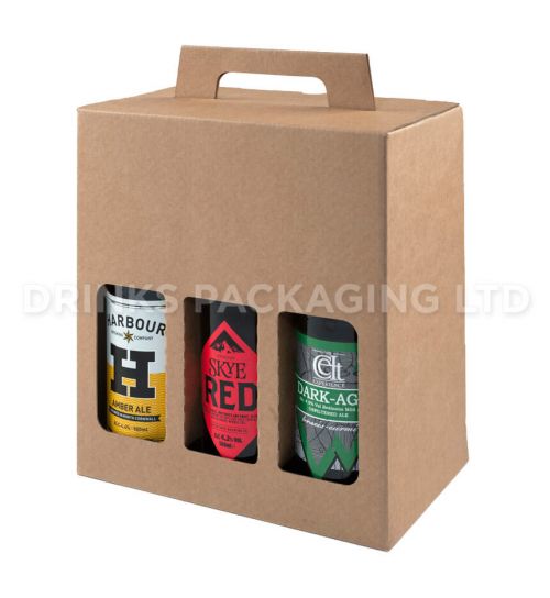 6 Bottle Beer Gift Carton - Plain for 500ml Bottles Each Image