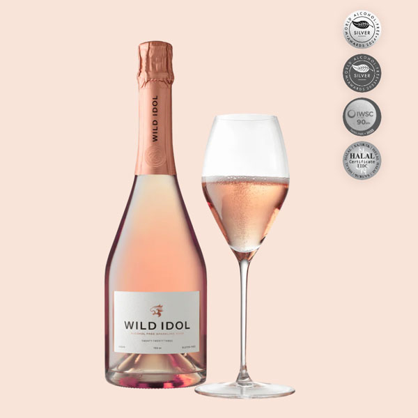 WILD IDOL Non-Alcoholic Sparkling Rose Bottle 0%abv - VGN Image