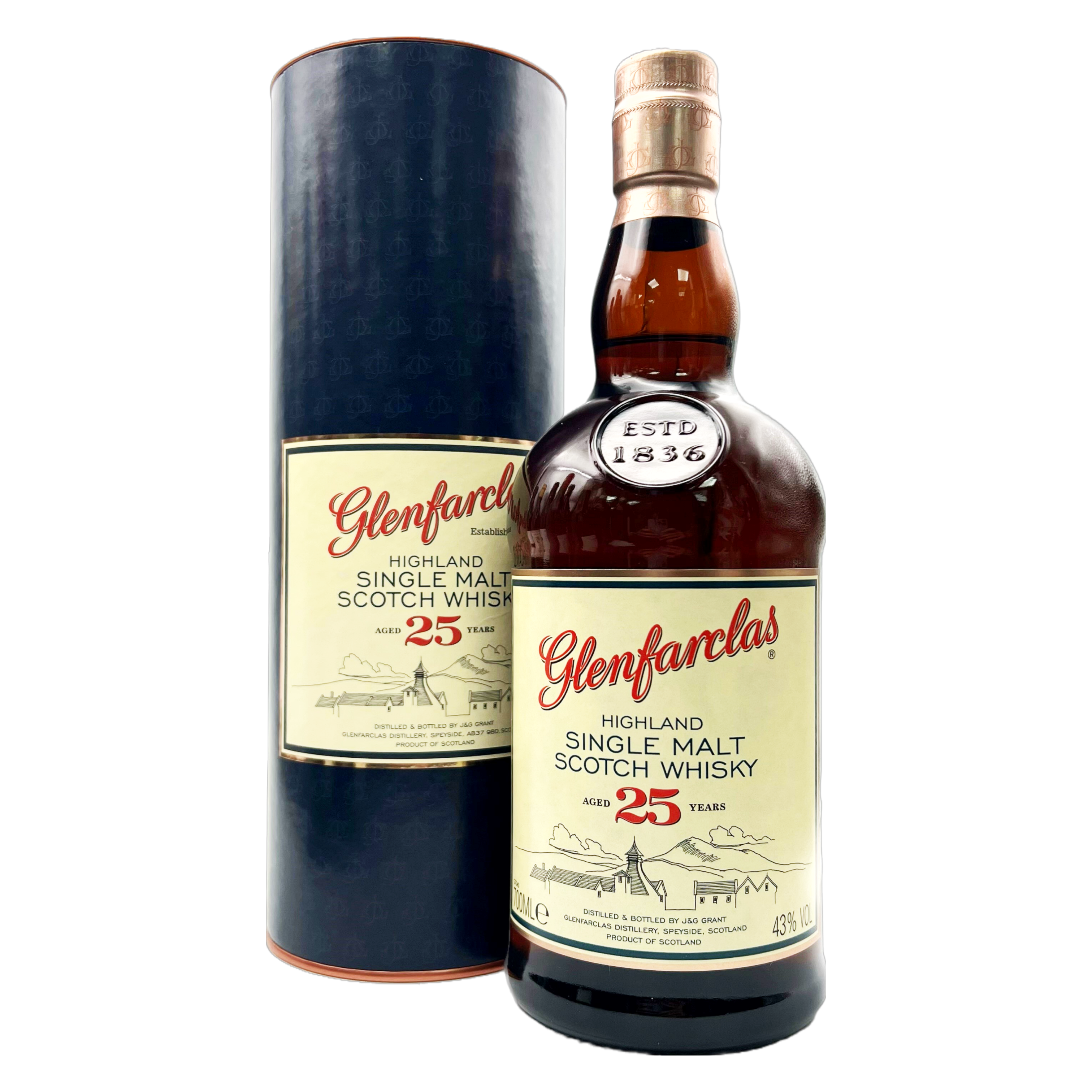 GLENFARCLAS 25 Year Old Small Batch Highland Single Malt Whisky Bottle (70cl) 43%abv Image