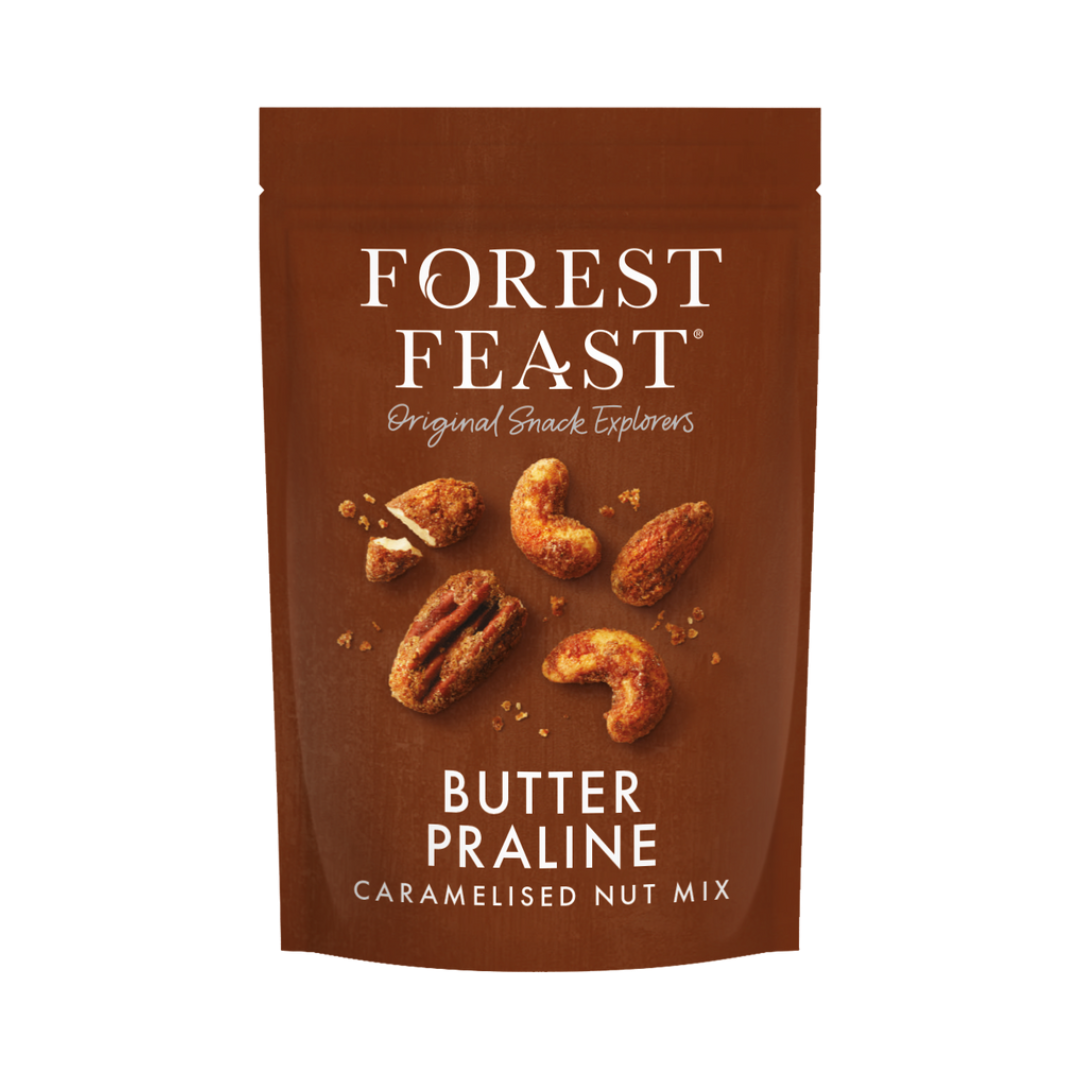 FOREST FEAST Butter Praline Caramelised Nut Mix 120g Bag VEG/GF (Christmas) Image