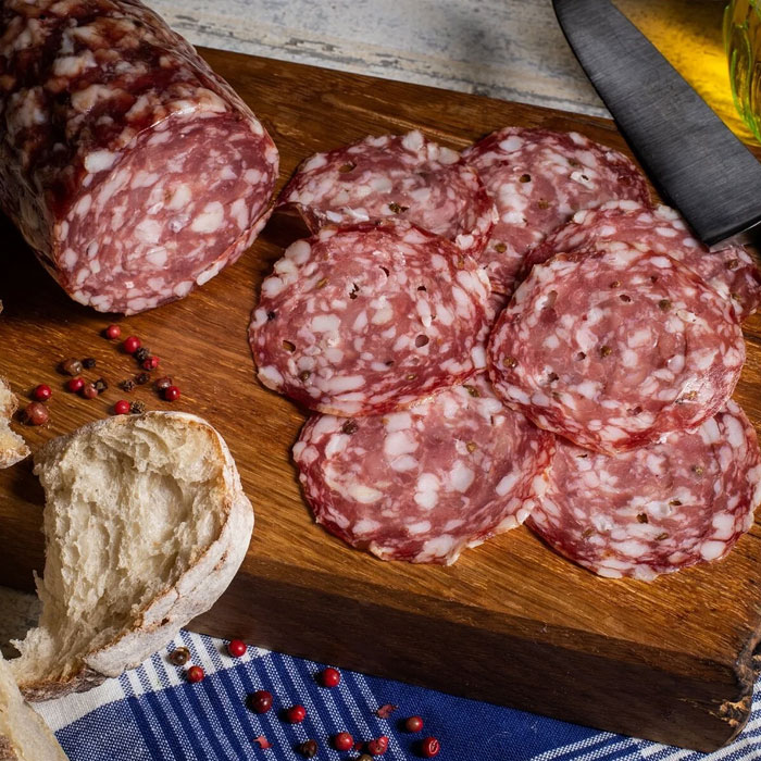 THE REAL CURE Pink Peppercorn & Cider Salami Sliced 55g Image