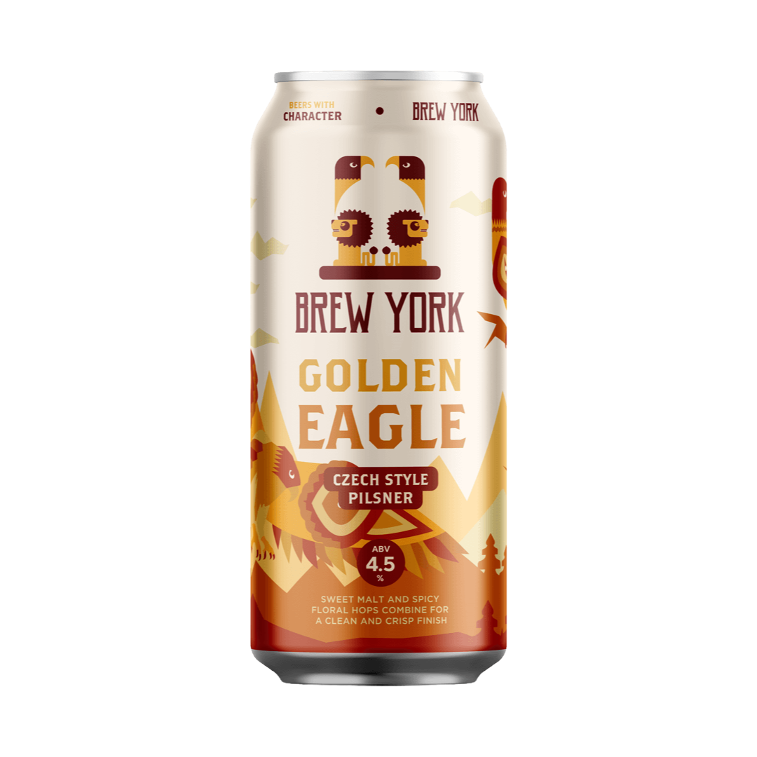 BREW YORK 'Golden Eagle' Pilsner Can (440ml) 4.5%abv Image
