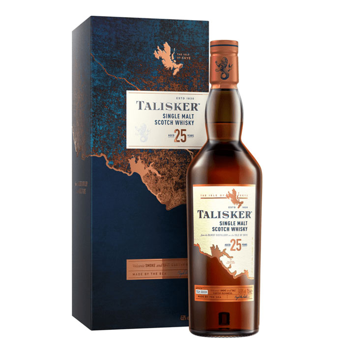 TALISKER 25 Year Old Single Isle of Skye Malt Whisky Bottle (70cl) 45.8%abv Image