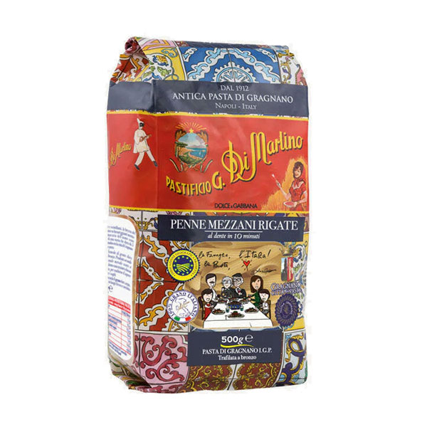 DI MARTINO Penne Mezze Rigate 100% Italian durum wheat 500g Bag Image