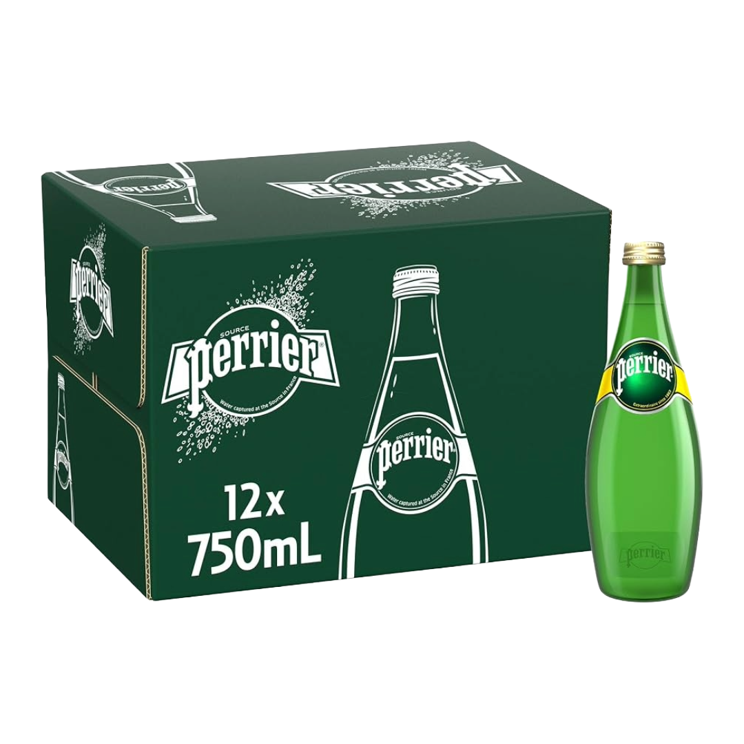 PERRIER Carbonated Mineral Water CASE x 12 Bottles (750ml) Image