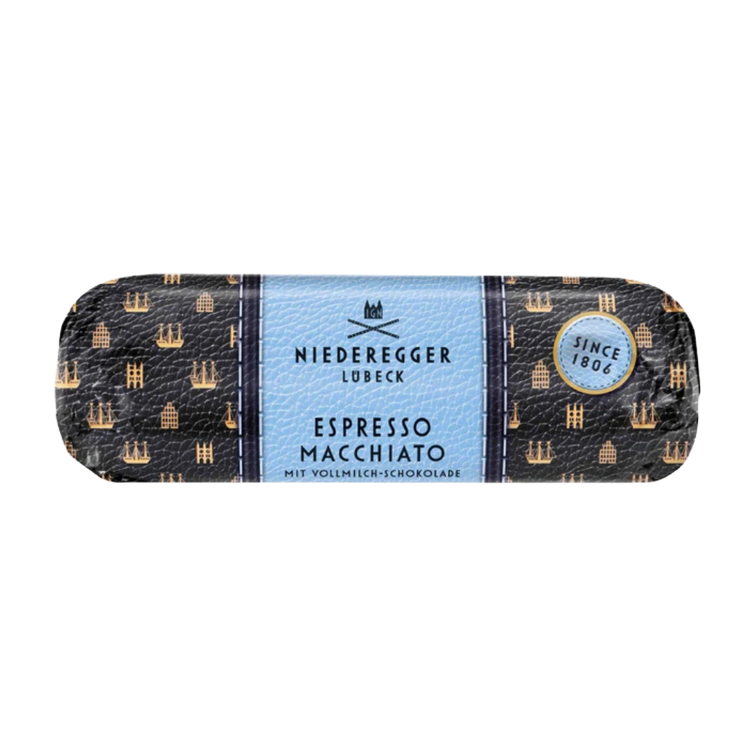 NIEDEREGGER Milk Chocolate 'Espresso Macchiato' Marzipan Loaf 125g (Christmas) Image
