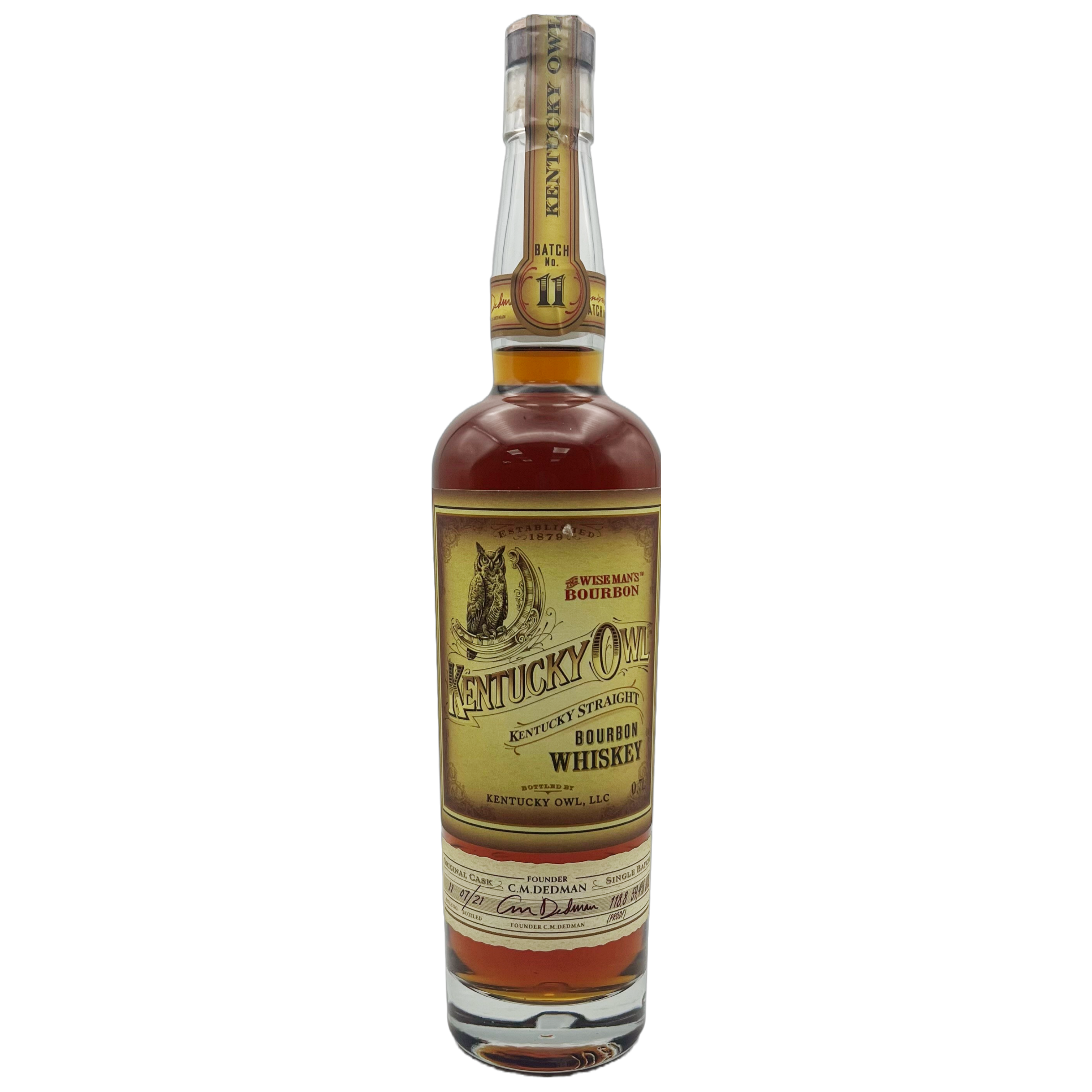 KENTUCKY OWL Wiseman Batch 11 Kentucky Straight Bourbon Whiskey Bottle (70cl) 59.4%abv Image