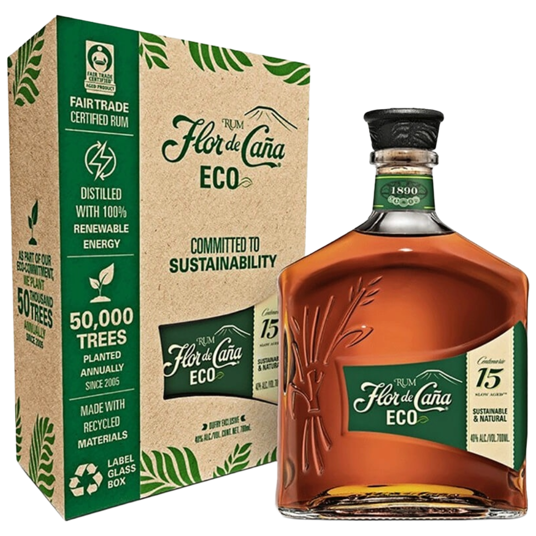 FLOR de CANA 'Eco' 15 Year Old Nicaraguan Rum Bottle (70cl) 40%abv (los) Image