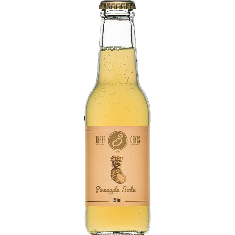 THREE CENTS Pineapple Soda (200ml) EACH Image