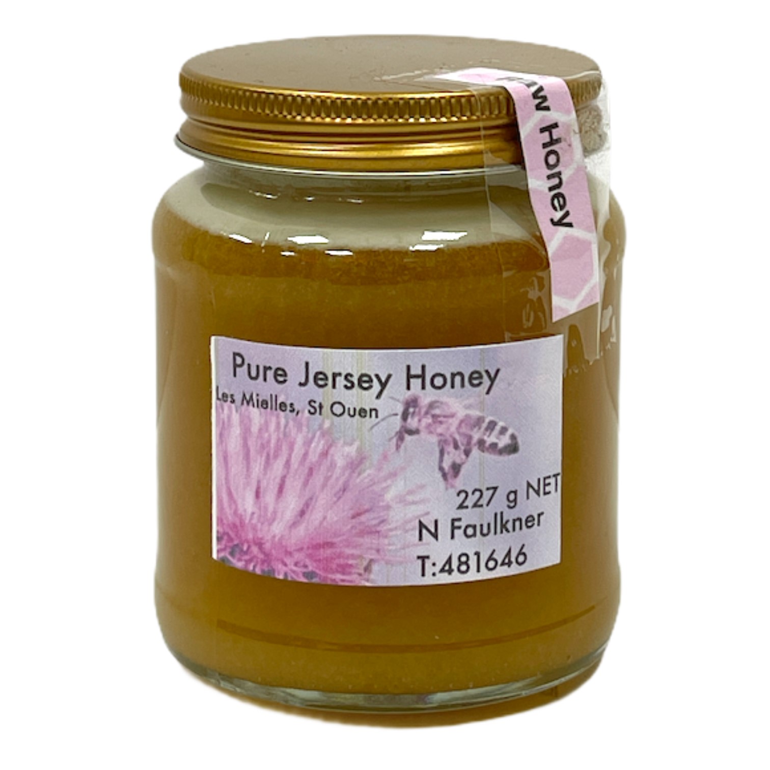PURE JERSEY HONEY (Nick Faulkner) 1/2lb 227g Jar (Local/Untreated) Image