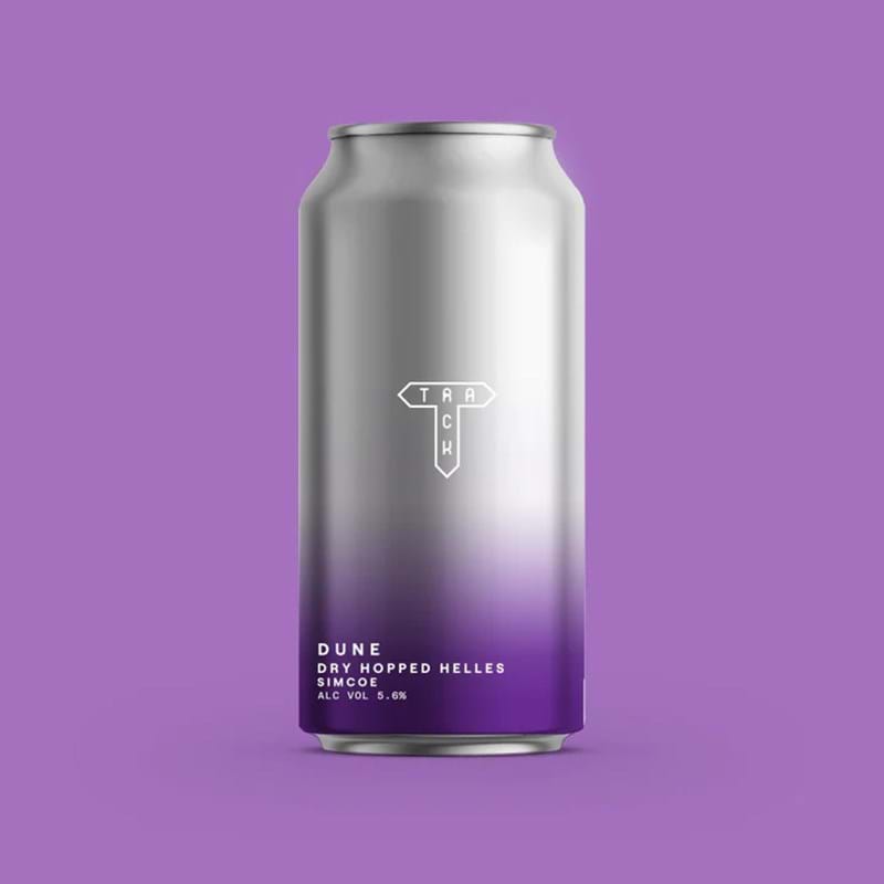 TRACK BREWING 'Dune' Dry Hopped Helles Lager with Simcoe CAN (440ml) 5.6%abv - GLUTEN FREE Image