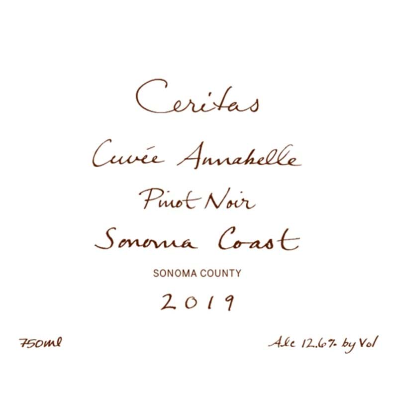 CERITAS Pinot Noir, Cuvee Annabelle (Rivina) 2019 Case x 6 Bottles - PRE-RELEASE Image