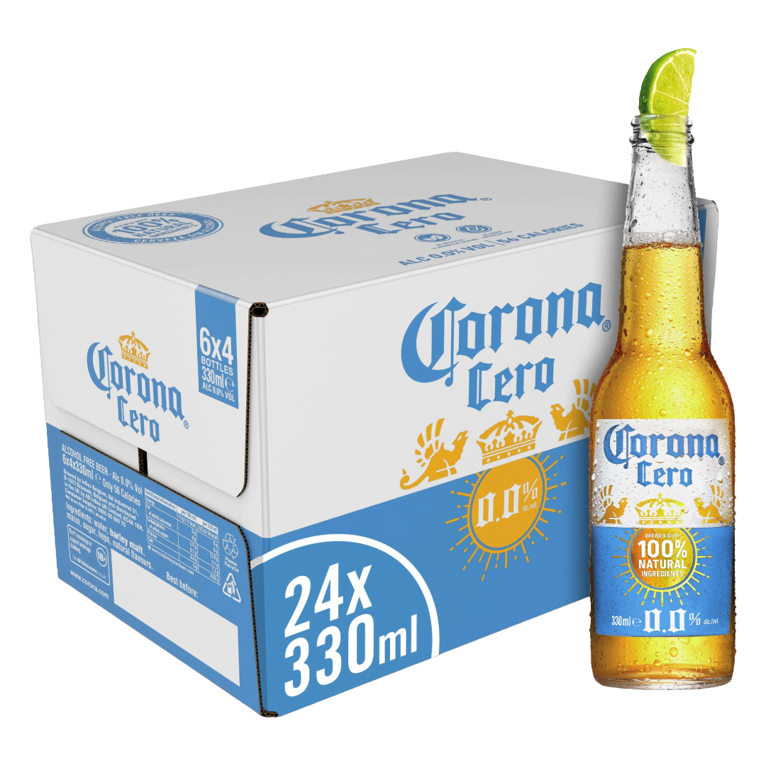 CORONA Cero Non-Alcoholic Pale Lager CASE x 24 Bottles (330ml) Image