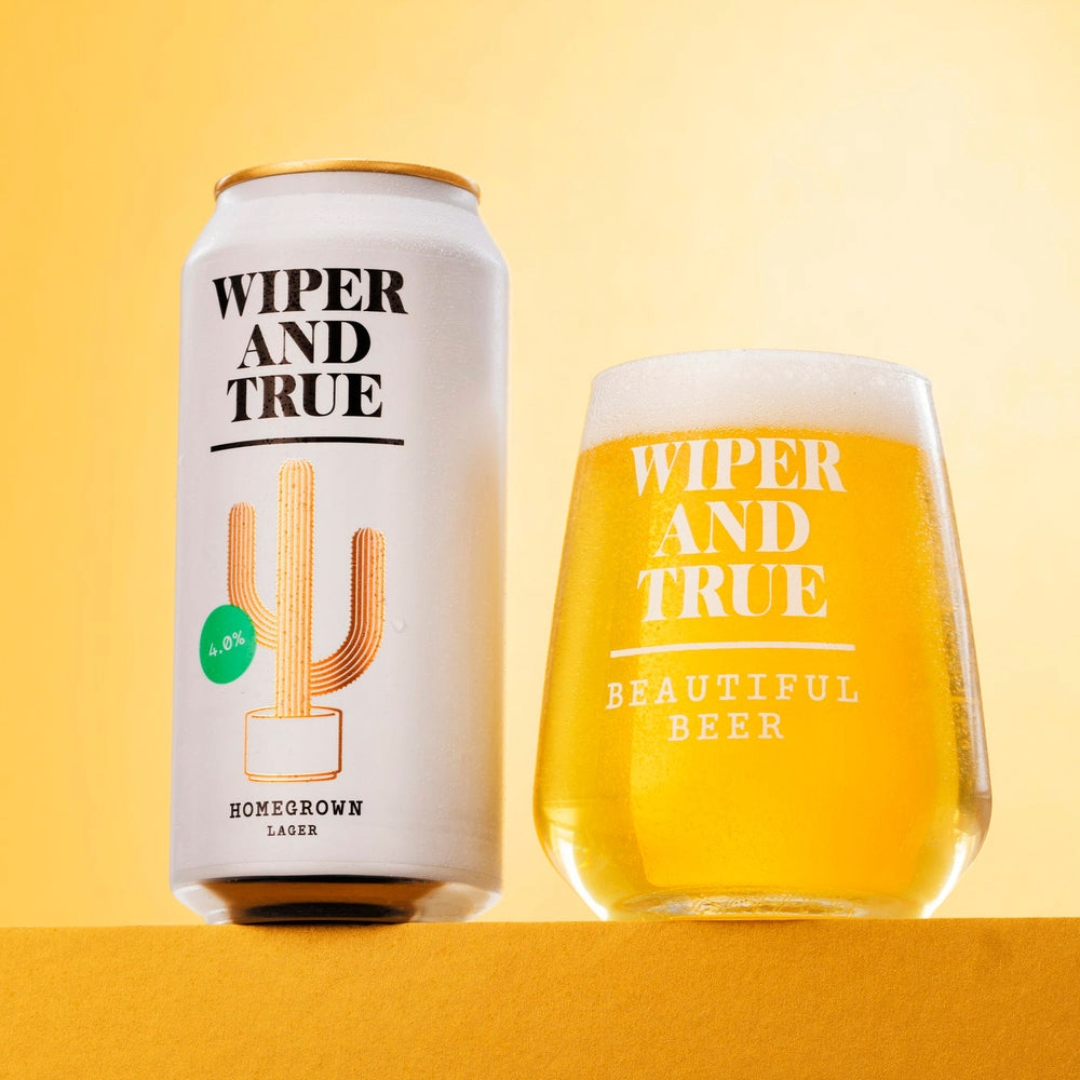 WIPER & TRUE 'HomeGrown' Gluten Free Helles Lager Can (440ml) 4%abv GF/VGN Image
