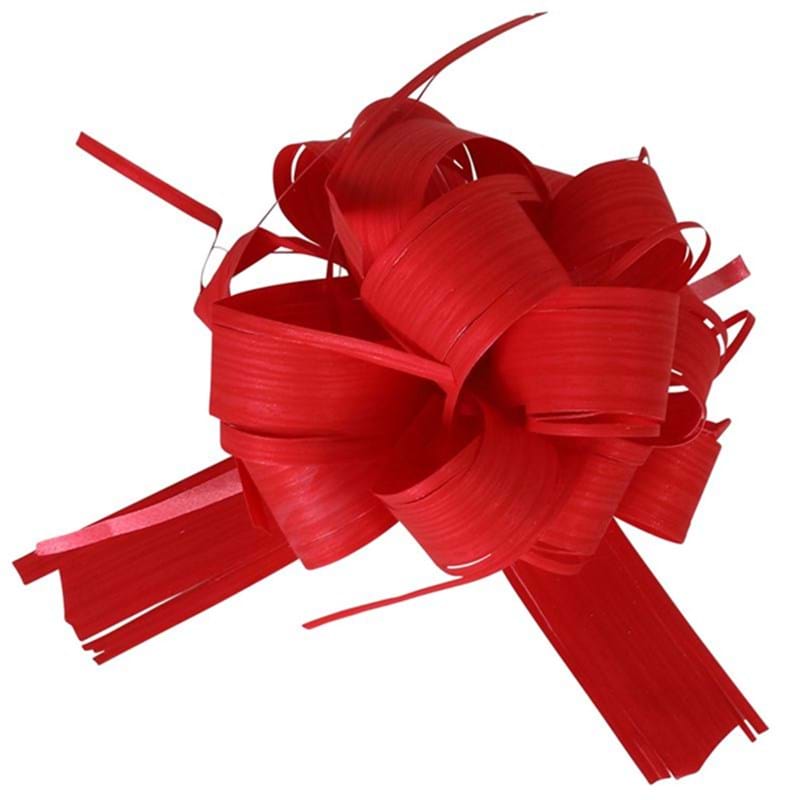LARGE Red RAFFIA PULL BOW Each (RPBL/RE) (dis) - Dunells