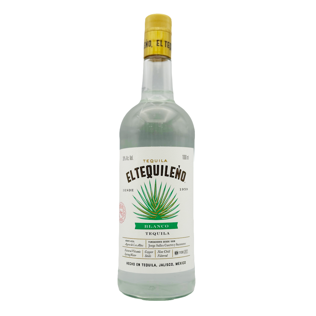 EL TEQUILENO Blanco Tequila (100% de Agave) Litre (100cl) 38%abv Image