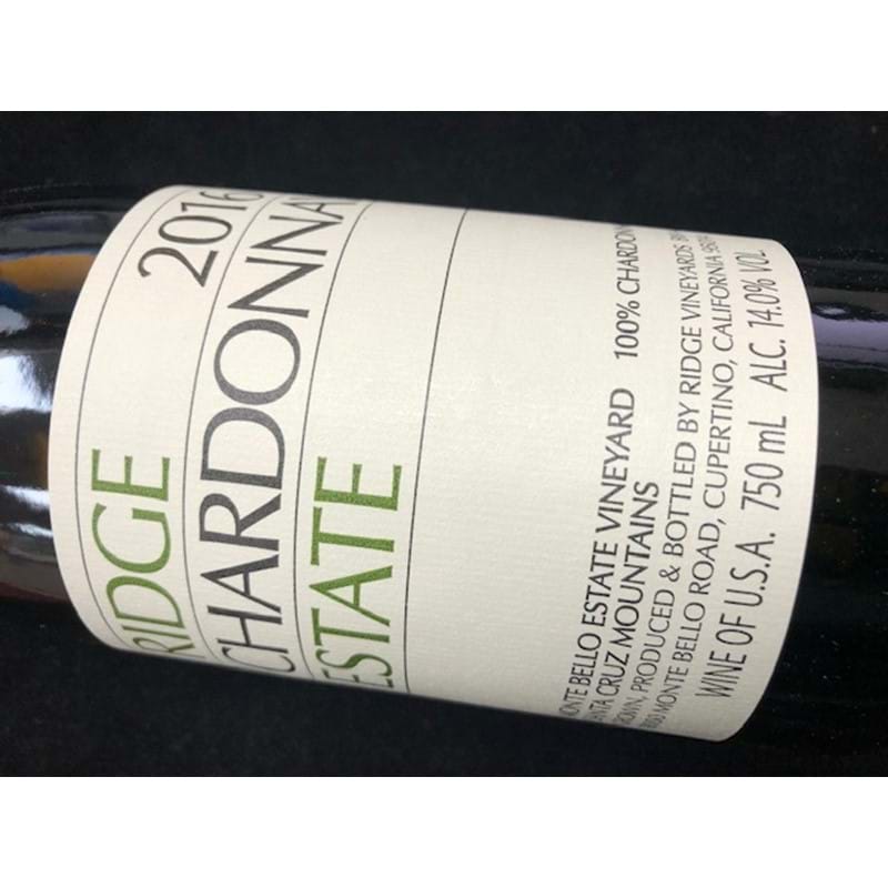 RIDGE Estate Chardonnay, Santa Cruz Mountains 2016 Bottle Image