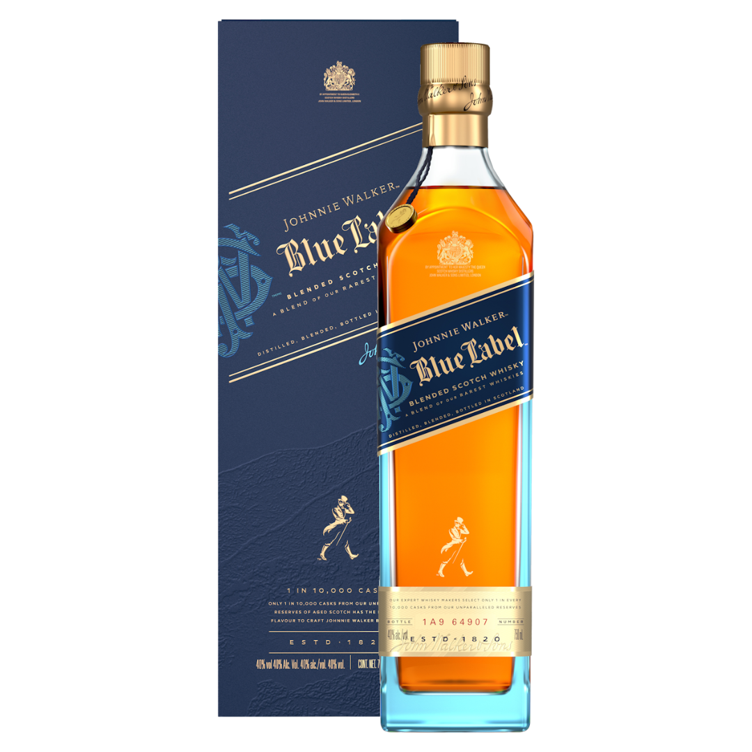 JOHNNIE WALKER 'Blue Label' Rare Blended Scotch Whisky Bottle (70cl) 40%abv Image