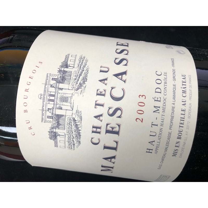 CHATEAU MALESCASSE Cru Bourgeois Super. 2003 DOUBLE MAGNUM (300cl) (rtc) Image