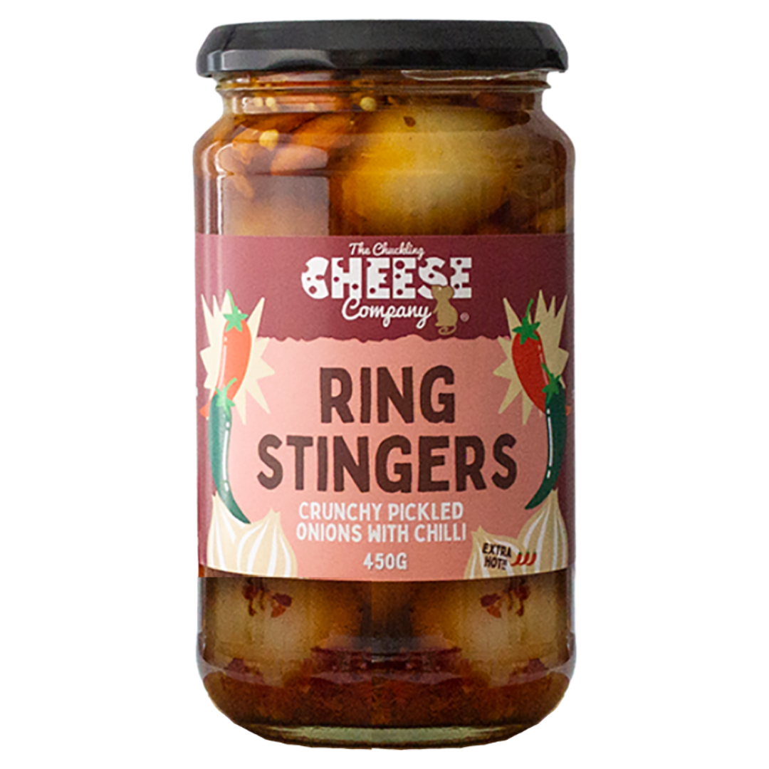 CHUCKLING CHEESE 'Ring Stingers' Crunchy Pickled Onions with Chilli Jar (450g) EACH VGN Image