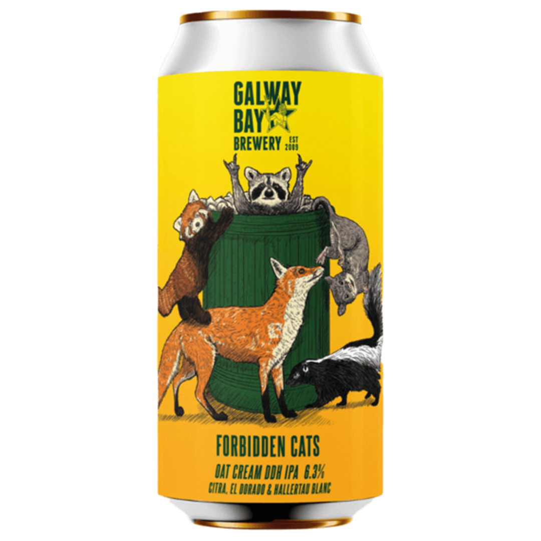 GALWAY BAY BREWERY 'Forbidden Cats' Oat Cream DDH IPA CAN (440ml) 6.3%abv Image