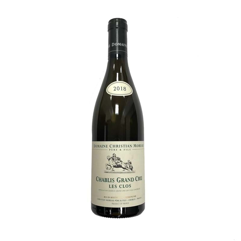 CHRISTIAN MOREAU Chablis Grand Cru, Les Clos 2018 Bottle - ORG Image