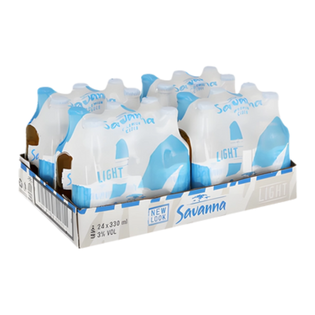 SAVANNA Light Cider from South Africa CASE x 24 Bottles (330ml) 3%abv (los) Image
