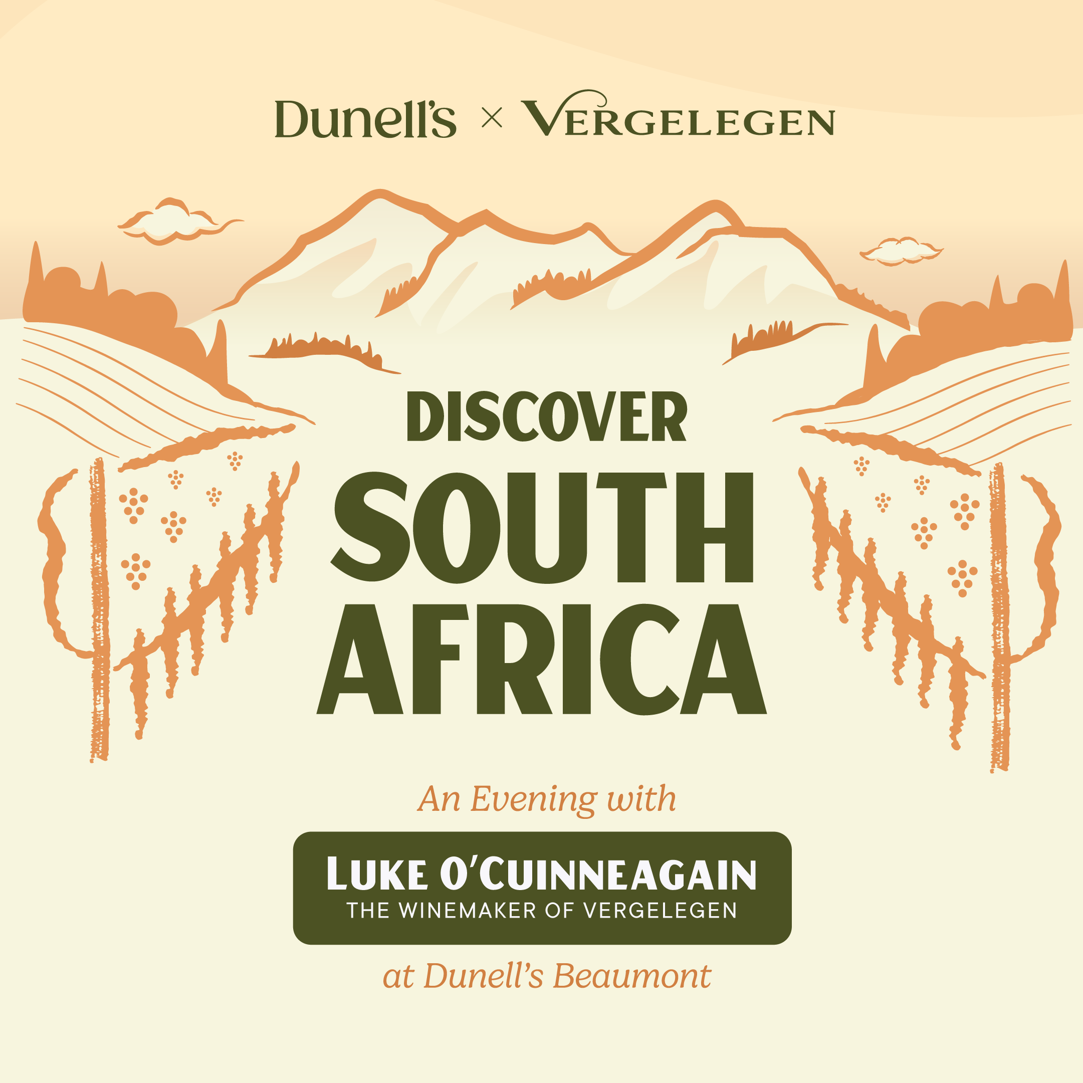 Discover South Africa with Luke O’Cuinneagain, The Winemaker of Vergelegen - Thursday 7th May at Beaumont Image