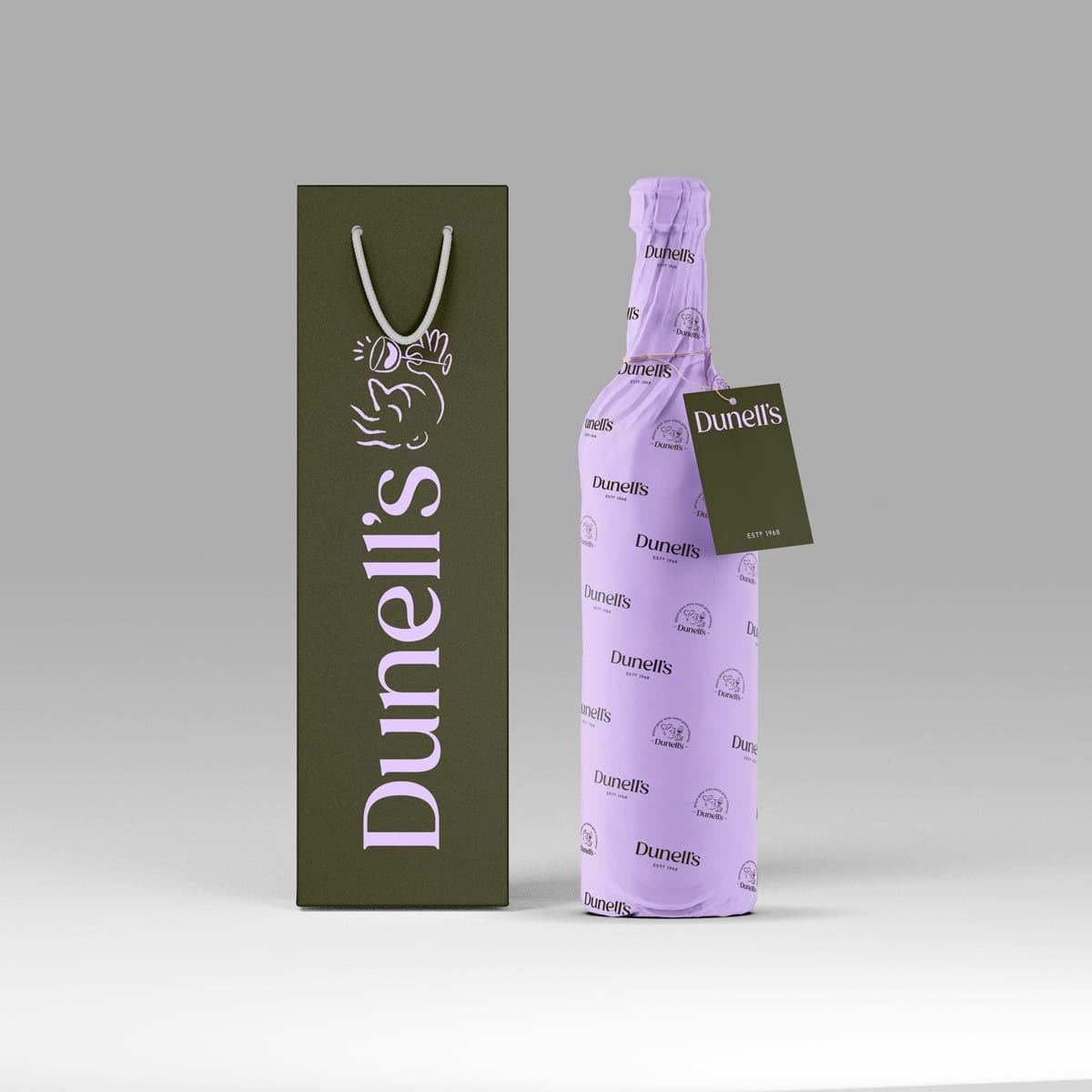 Dunells Wine Shopping Bag Mockup