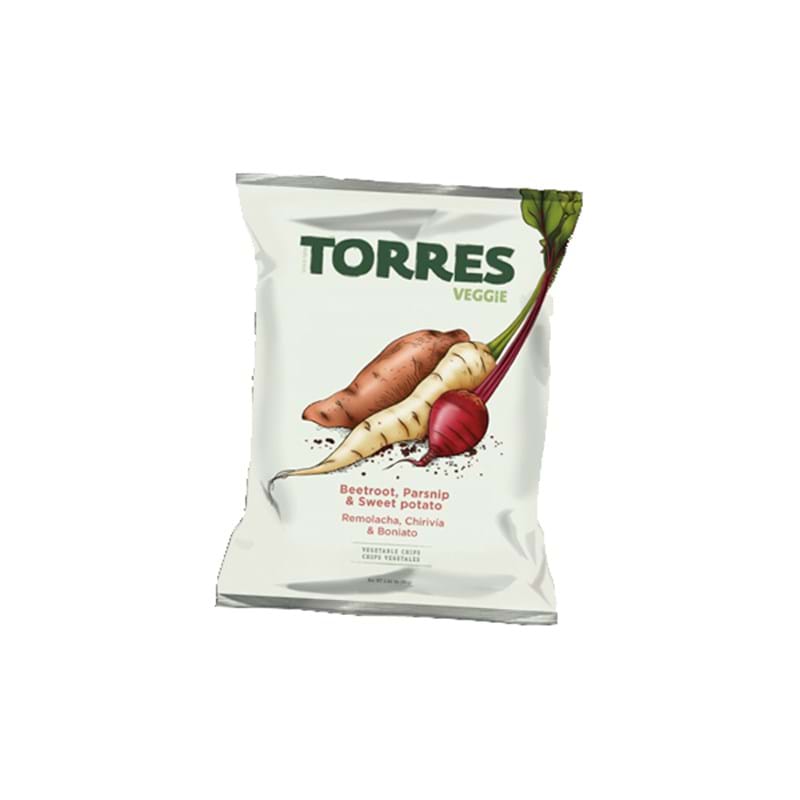 TORRES Beetroot, Parsnip & Sweet Potato Vegetable Crisps 90g Bag (GF) Image