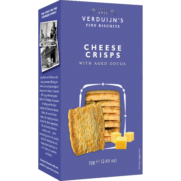 VERDUIJN'S Cheese Crisps with Aged Gouda 75g Pack Image