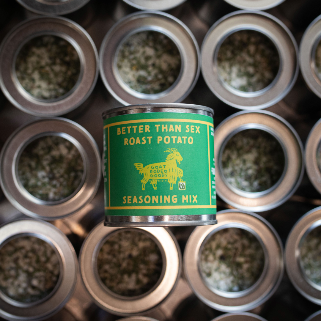 GOAT RODEO GOODS 'Better Than Sex' Roast Potato Seasoning Tin (70g) EACH VGN Image