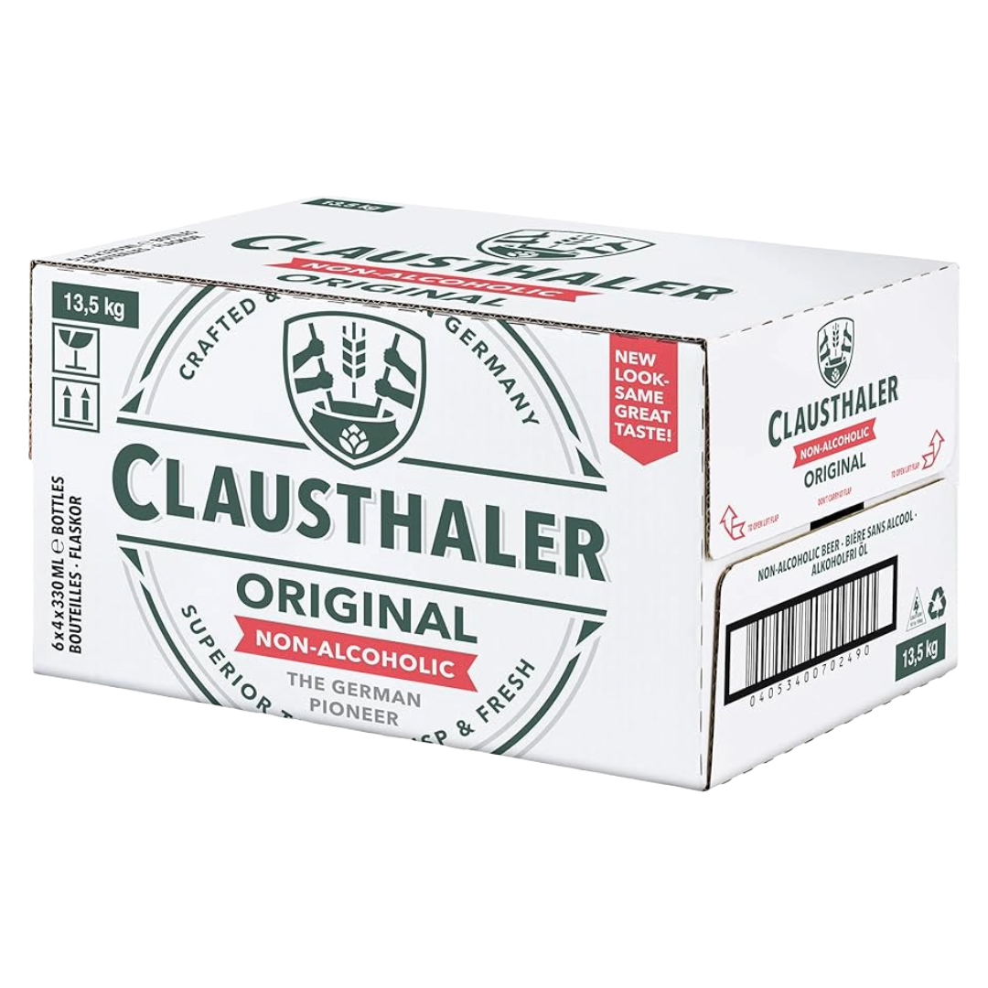 CLAUSTHALER Original Alcohol Free Lager <0.5% CASE x 24 Bottles (330ml) Image