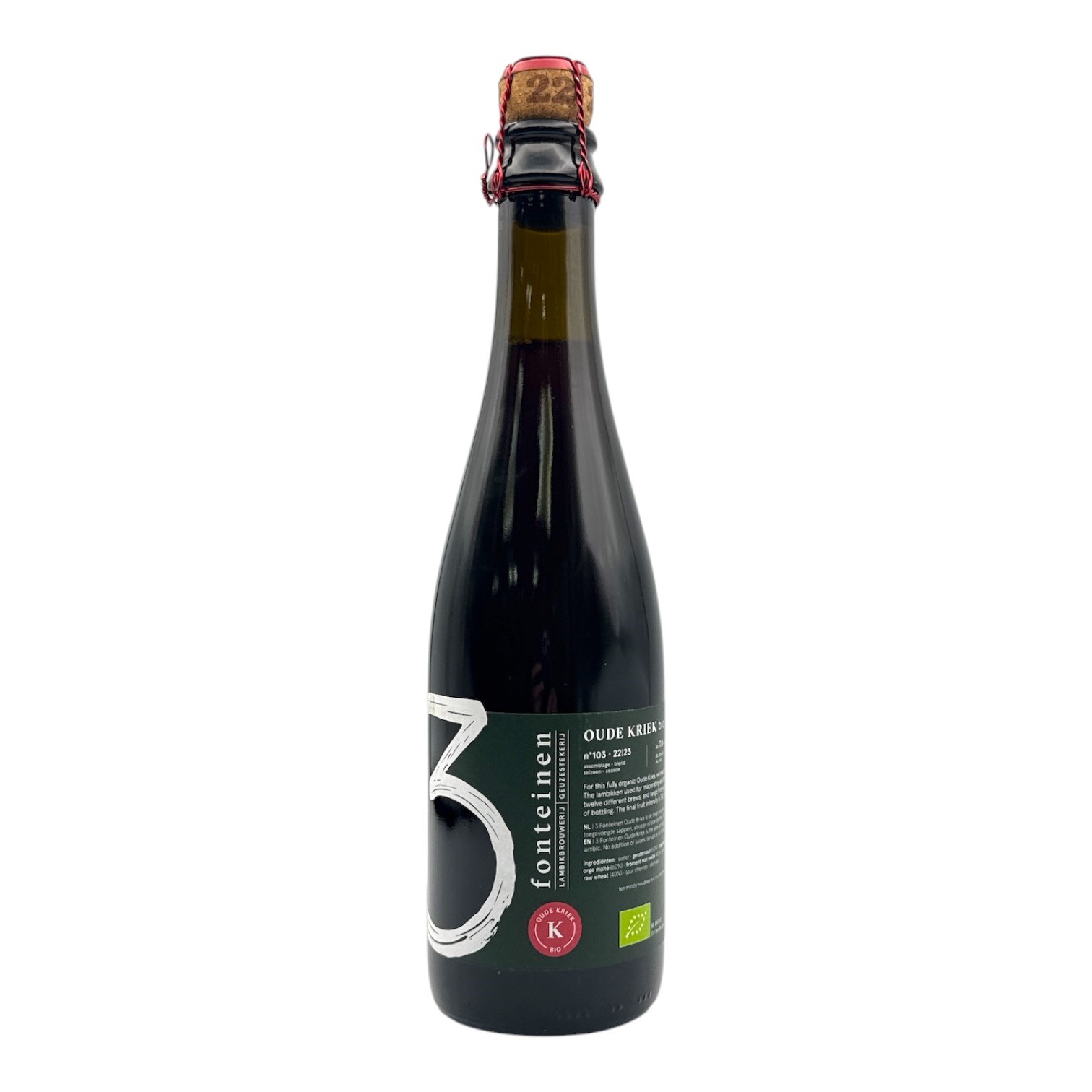 BROUWERIJ 3 FONTEINEN 'Oude Kriek' Bottle (375ml) 7%abv ORG/VGN Image