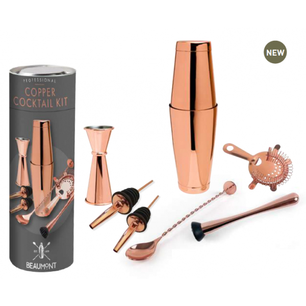 BEAUMONT TM 8 Piece Cocktail Kit COPPER Each (3574COP) Image