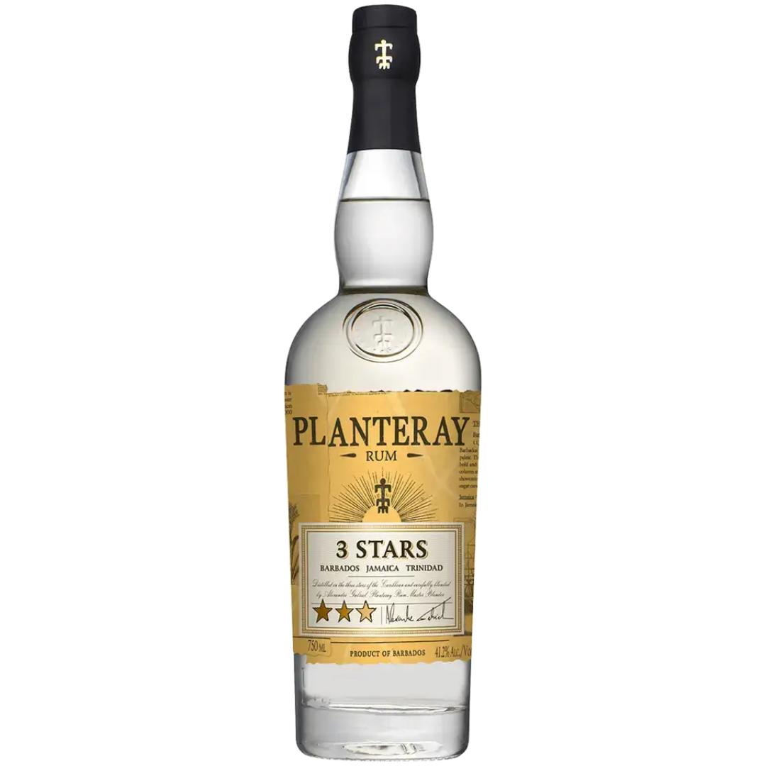 PLANTERAY RUM Three Stars 'The Star of the Bar' Caribbean White Rum Bottle (70cl) 41.2%abv Image