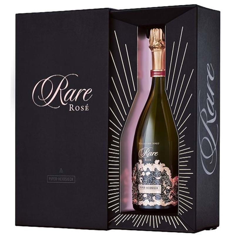 RARE CHAMPAGNE Rare Vintage ROSE 2007 Bottle GIFT PACK (rtc) Image