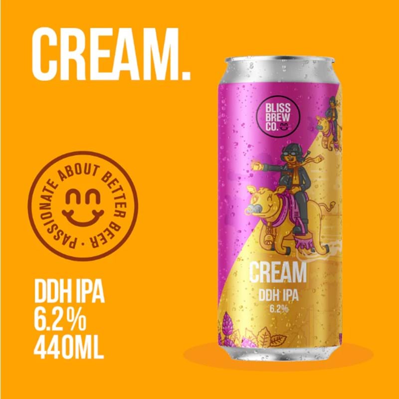 BLISS Cream DDH IPA Can (440ml) 6.2%abv Image