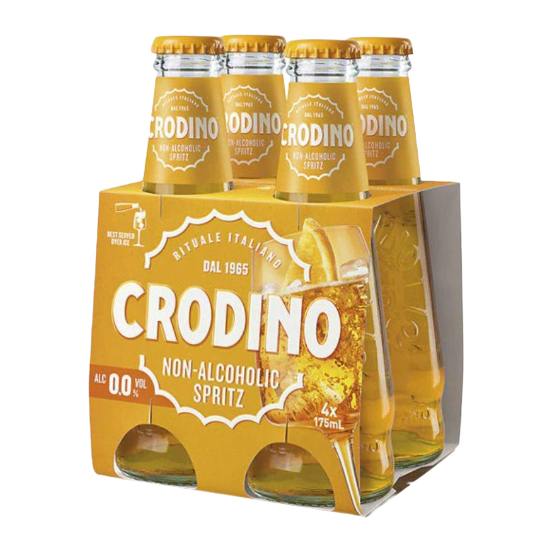 CRODINO Non-Alcoholic Spritz from Italy CASE x 24 Bottles (175ml) 0%abv Image