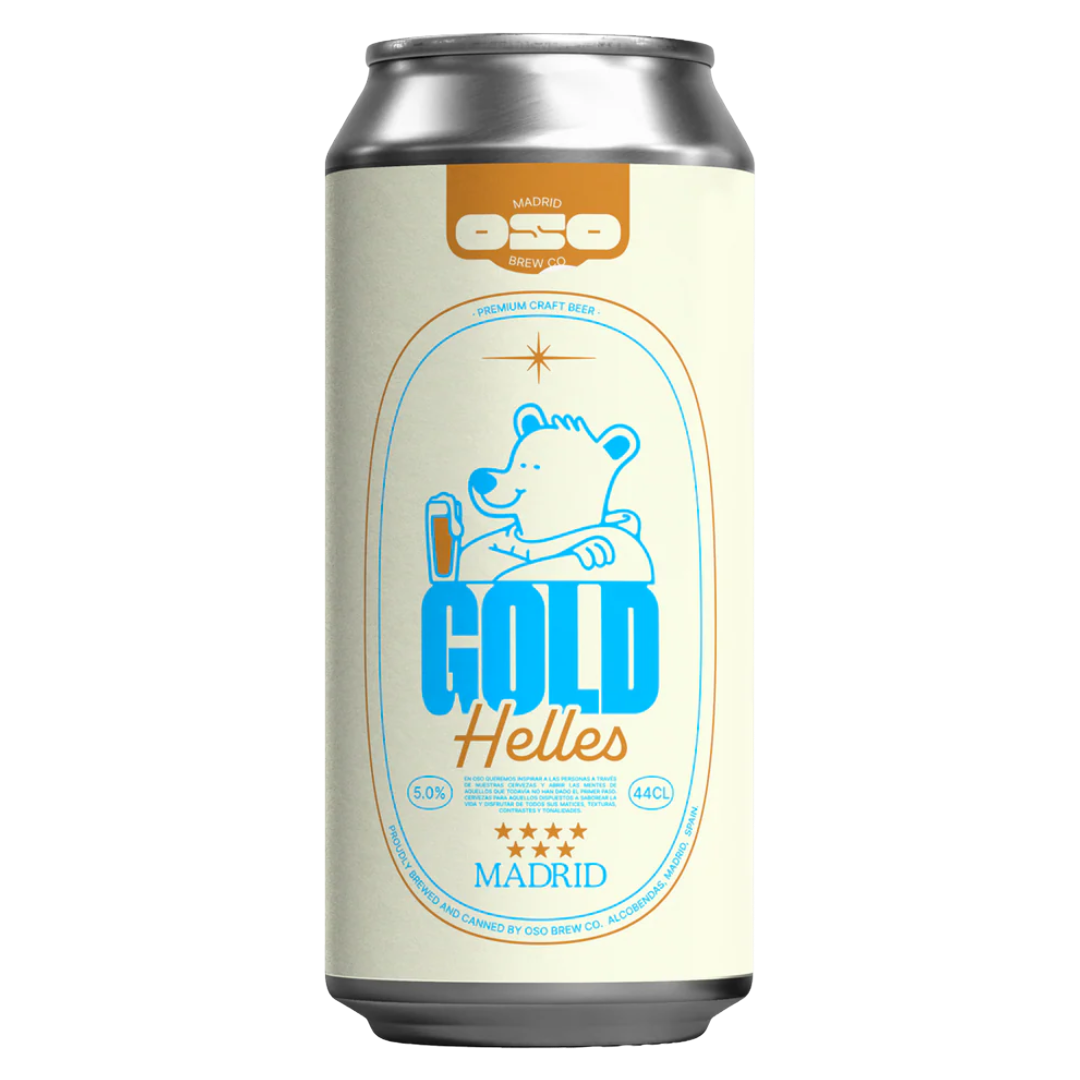 OSO 'Gold' Madrid Helles Lager CAN (440ml) 5%abv Image